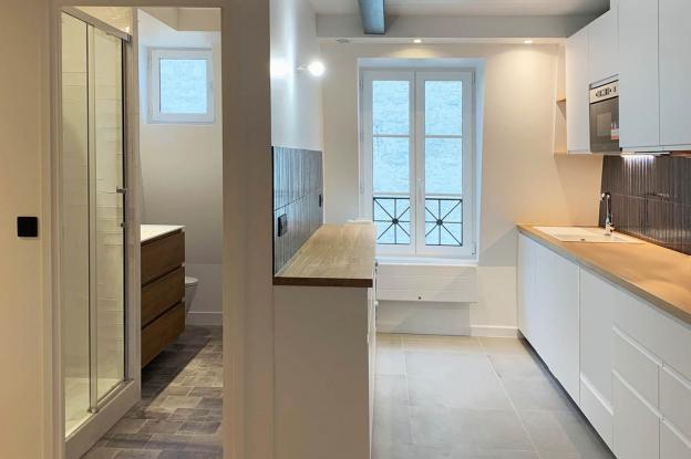transformation de cet appartement avec l'intégration du volume des combles