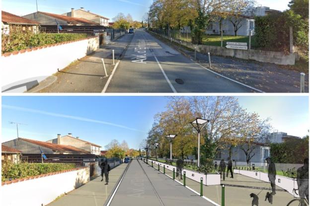 Avenue d'en Thibaud-Tronçon 1 Avant/Après