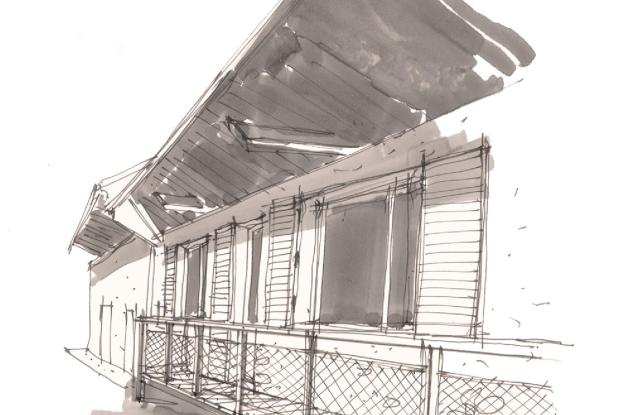 CL_Architecte - Croquis projet de "trottoir"