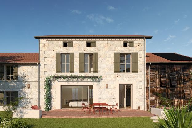 atelier maxime koscielny architecture - projet CPR Castets-et-Castillon - perspective vue jardin
