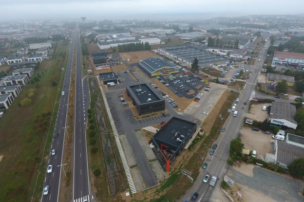 Vue aérienne du site