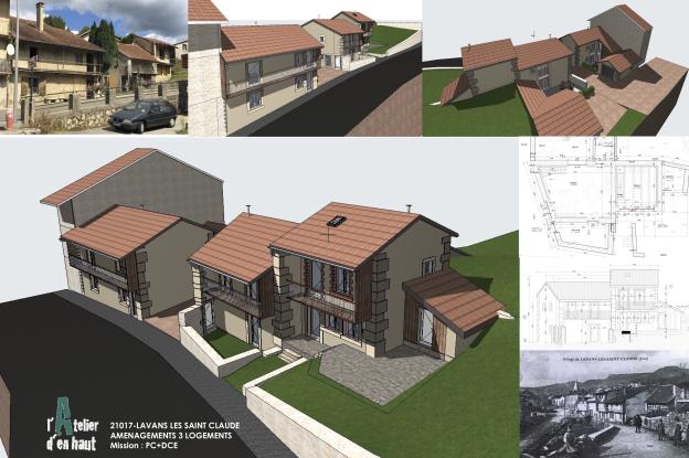 Réhabilitaion 3 logements 39170 lavans les Saint Claude
