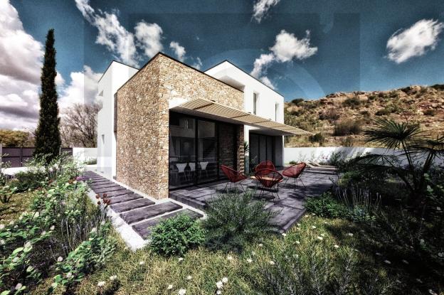 villa architecte ahd construction décoration maison architecture moderne bouc-bel-air vue angle sud-ouest