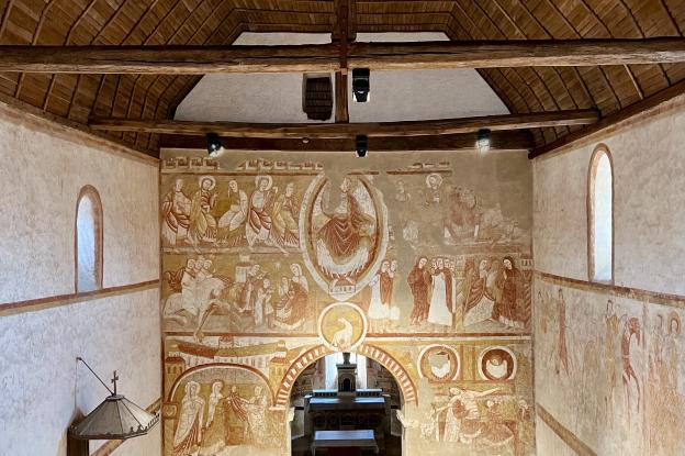 Restauration de l'église de Vic et création d'un espace d'interprétation des fresques romanes.