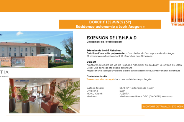 extension ehpad douchy les mines axentia