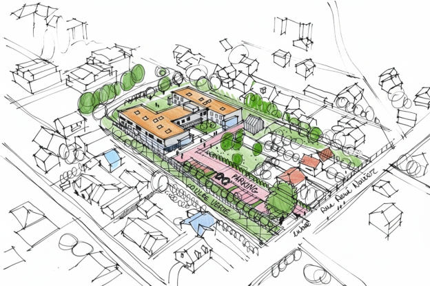 Croquis axonométrie en phase APD