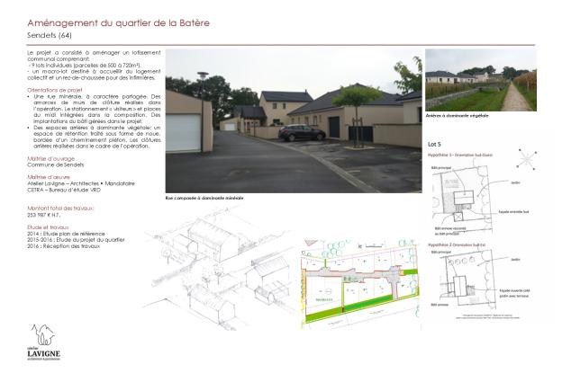 Sendets aménagement quartier de la Batere