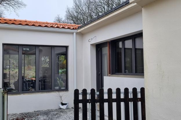 patio - Articulation entre existant et extension