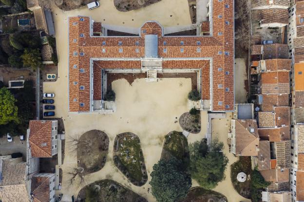 Vue aérienne du site