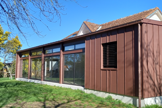 rénovation et agrandissement vue extérieure