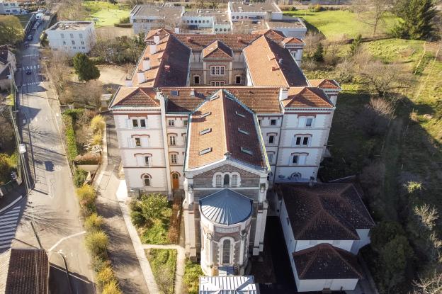 Vue aérienne du site