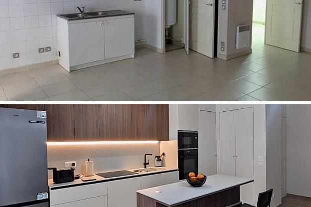 Cuisine avant - après
