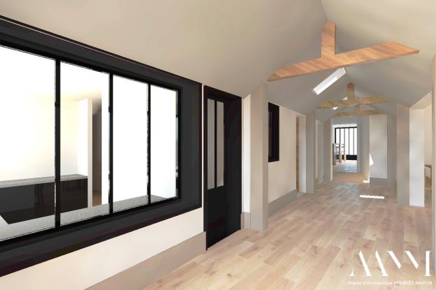 Entrée, circulation traversante