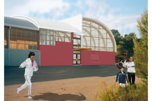 Zoom nouvelle entrée de la salle