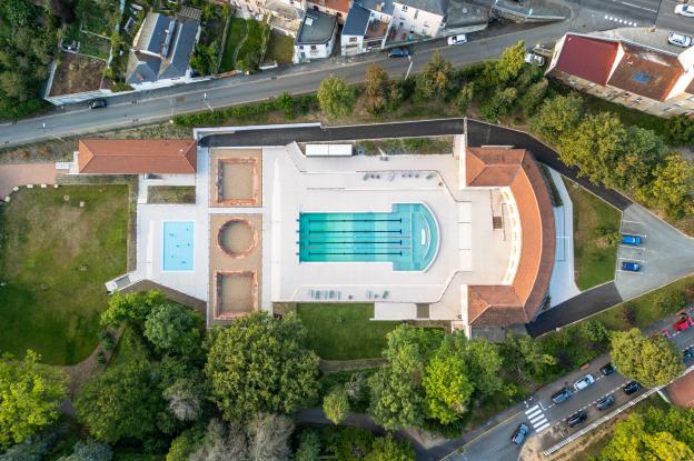 Vue aérienne du site