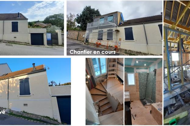 Surélévation, rénovation complète d’une maison à bièvres (91)