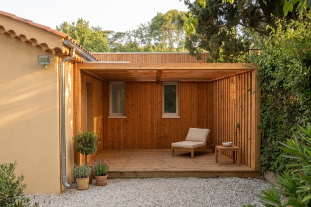 Extension en bois d'une maison individuelle