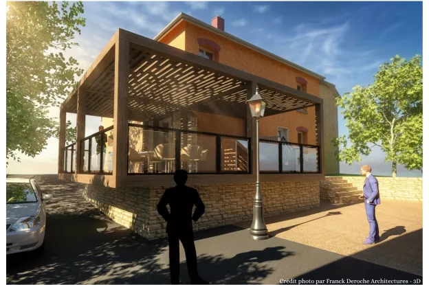 Vue extérieure de l'extension en phase projetée