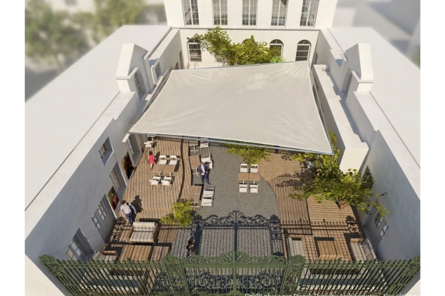 Vue n°1 de la cour intérieure en phase projetée