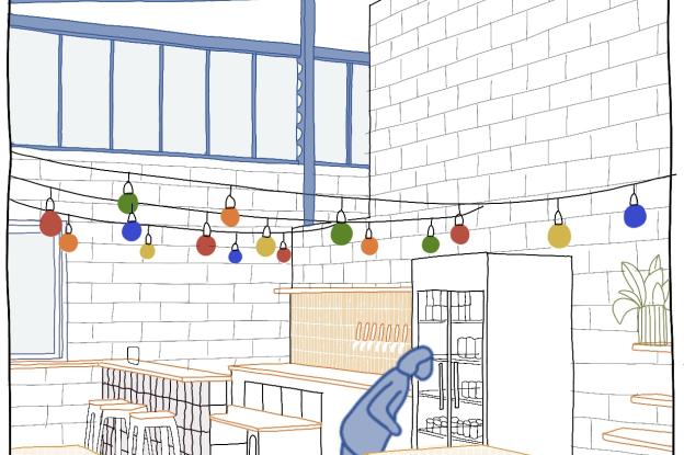 Croquis d'ambiance taproom