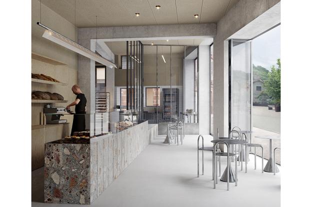 Vue de la boulangerie/salon de thé