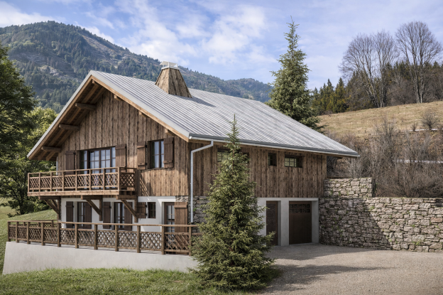 Image de synthèse du chalet projeté