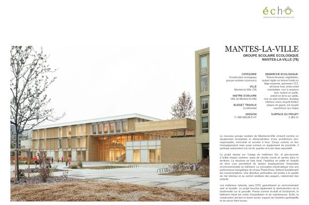 Construction écologique • Groupe scolaire | Mantes-la-Ville (78)