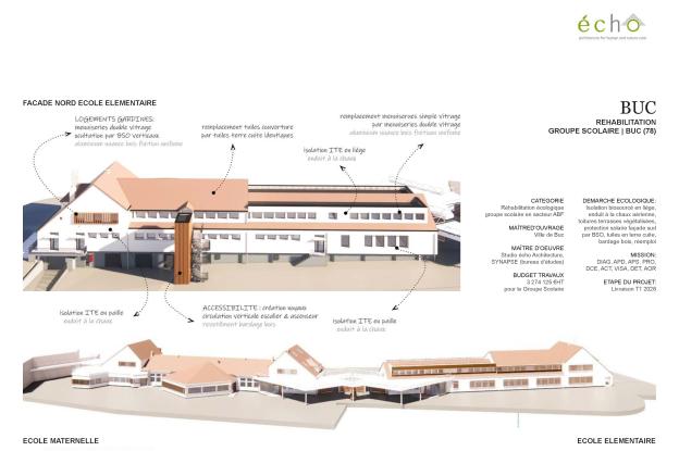 Réhabilitation écologique • Groupe scolaire  | Ville de Buc (78)