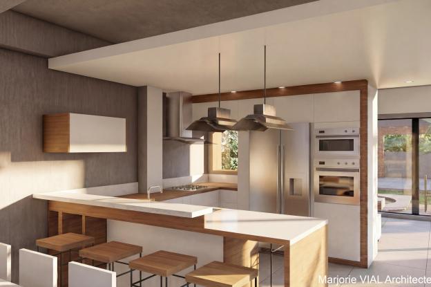 Vue sur la nouvelle cuisine