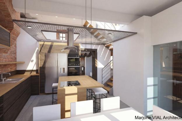 Nouvelle cuisine dans le bâti existant