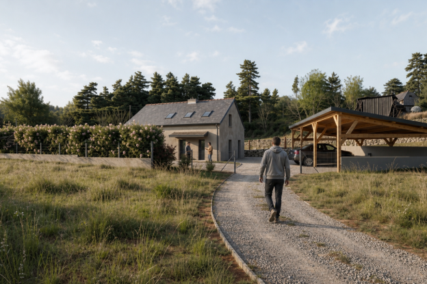 Construction d'une maison individuelle neuve à Peyre en Aubrac (48)