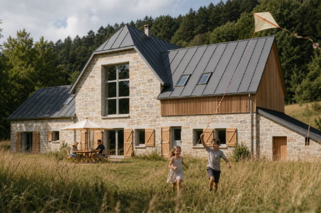 Réhabilitation d'une ancienne ferme en Aubrac à Nasbinals (48)