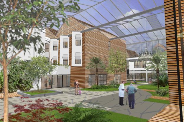 Participation à un concours d'architecture dont le projet était un hôpital intercommunal - Projet non retenu