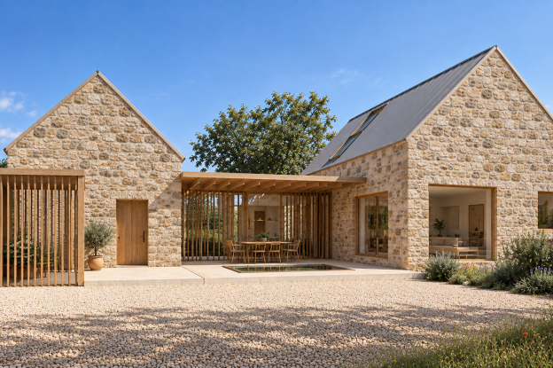 maison en pierre calcaire
