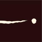 Logo : Trait et point beige sur fond marron