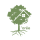 Logo de l'atelier: une toiture et une fenêtre se détache du feuillage d''un arbre, symbole de l'intégration de l'architecture dans la biodiversité.