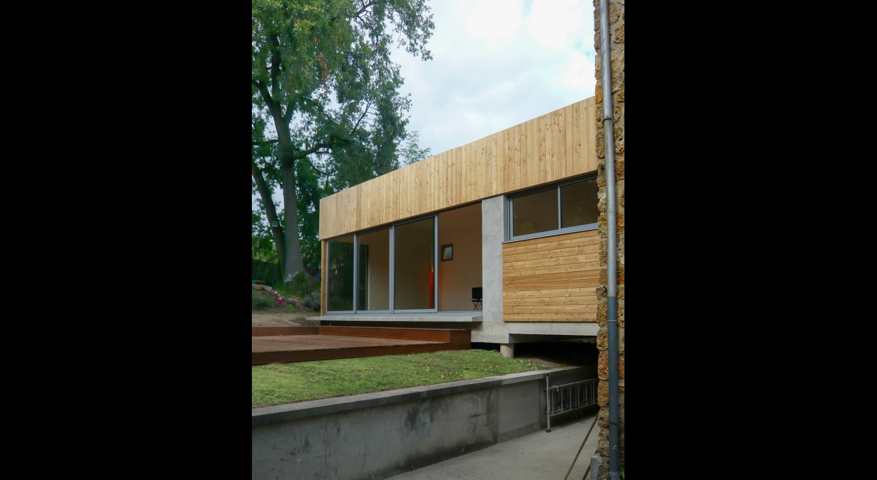 Extension bois-matériaux biologiques Fabrice Commerçon Architecte