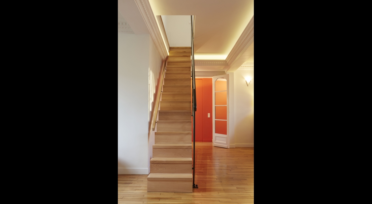 Escalier bois-Création d'un duplex-Ouverture d'une trémie