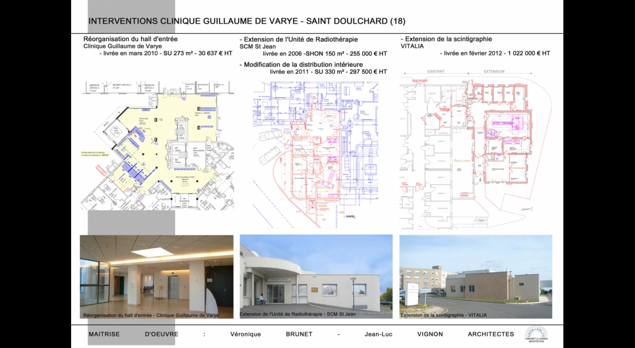 Interventions à la clinique Guillaume de Varye, St Doulchard (18)