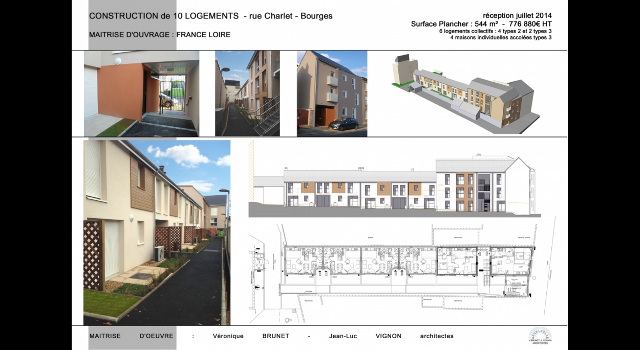 Construction de 10 logements, rue Charlet, Bourges (18)