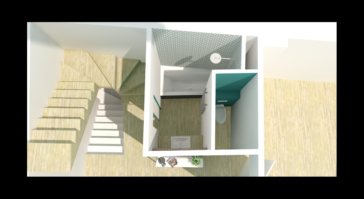 Création d 'un escalier et d'un espace sanitaire