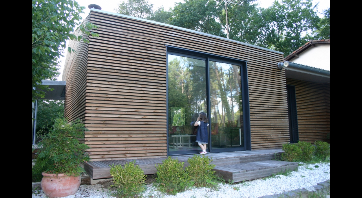 Extension d'une maison d'habitation en ossature bois @atraits