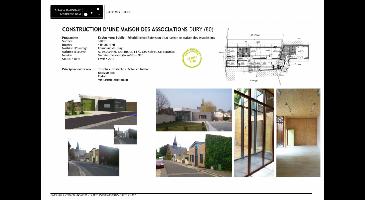 Réhabilitation d'un local technique municipal en maison des associations - Maugnard_Architectes_Amiens 