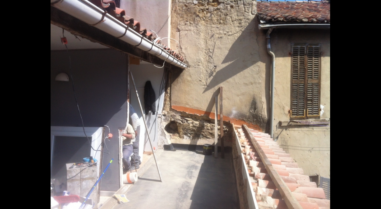 Terrasse en chantier