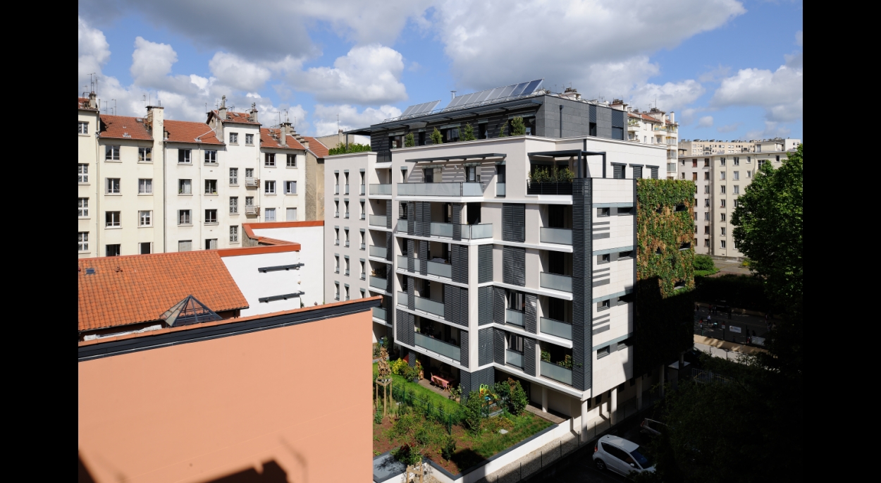 Logements collectifs haut-de-gamme à Lyon 6ème - Archigroup Architectes - façade côté jardin