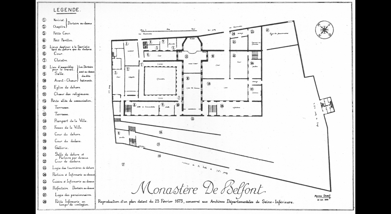 Bellefonds-Le plan d'origine avant disparition de l'église