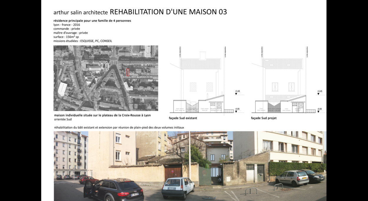 Extension maison+atelier Lyon04
