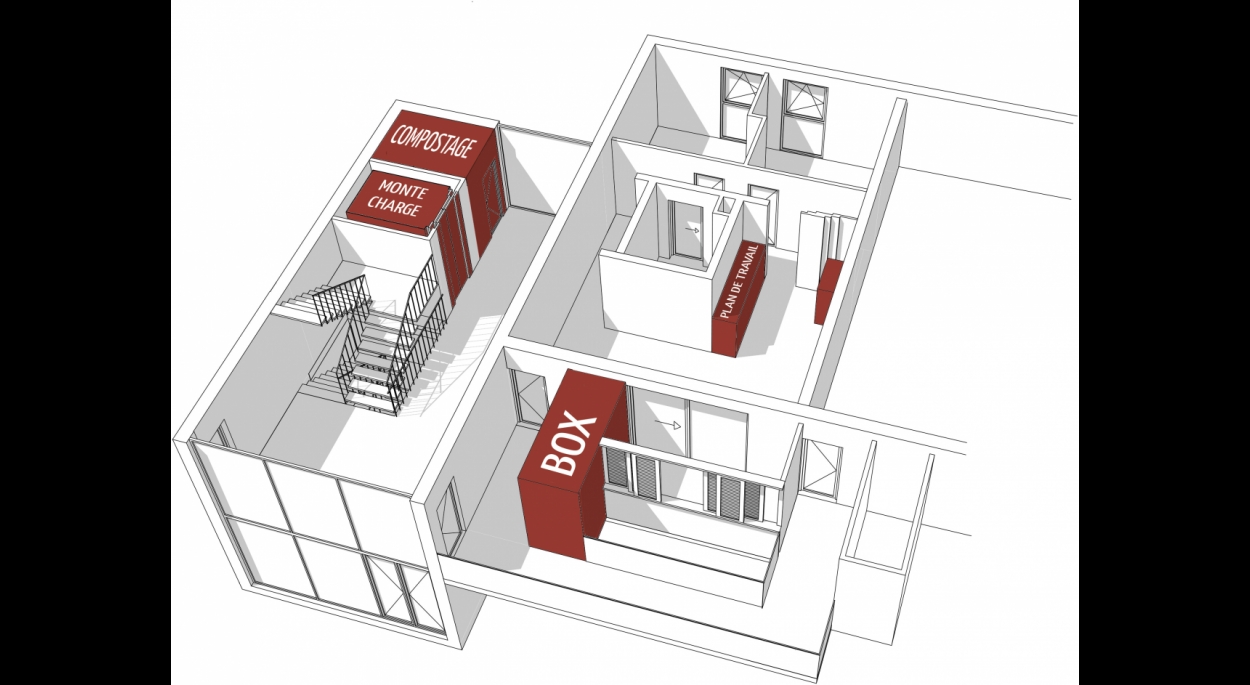 Schéma conceptuel et organisationnel d'un logement type