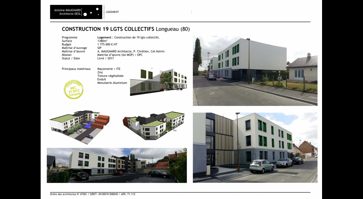 Construction de 19 logements collectifs - Maugnard_Architectes_Amiens 