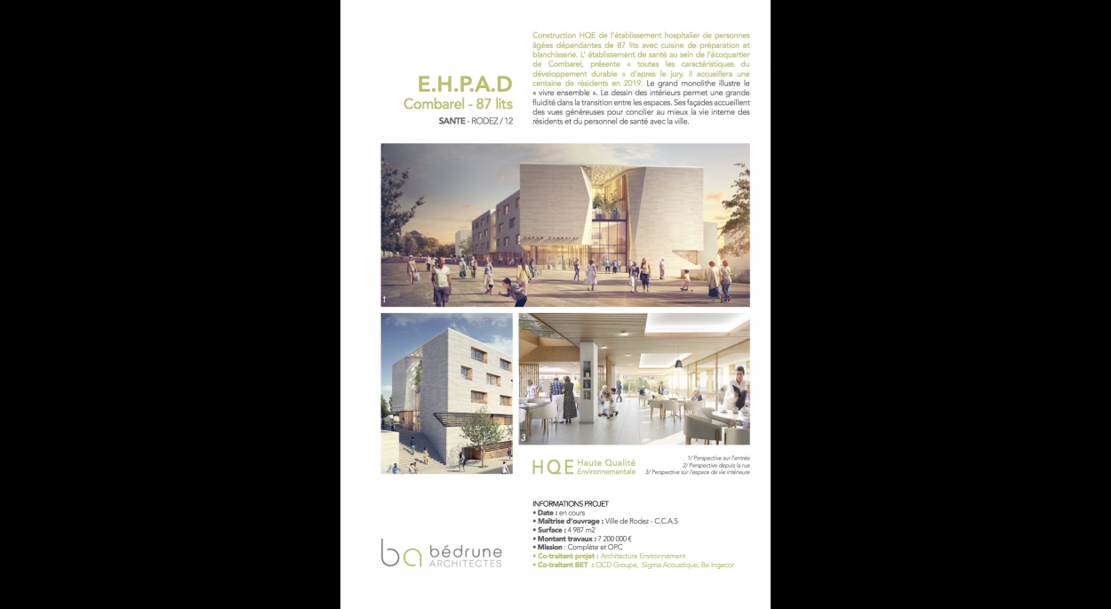 EHPAD COMBAREL - RODEZ (12) - Bedrune Architectes